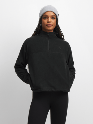 Women's APX Black 1/4 Sleeve Polar Fleece Top