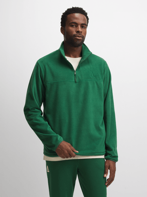 Mens APX Green 1/4 Zip Polar Fleece