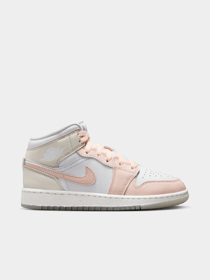 Jordan Junior 1 Mid SE Sail/Guava Ice Sneaker