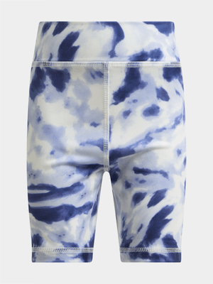TS Girls Marble Print Blue/Marble Bike Shorts