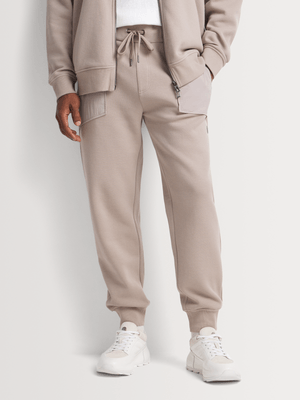 Fabiani Men's Natural Fabric Combo Sweatpants