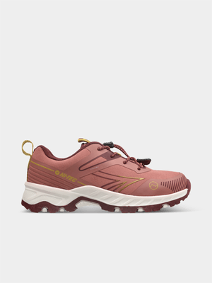 Hi-Tec Junior Grade-School Monarch Burgandy/Lime/White Running Shoes