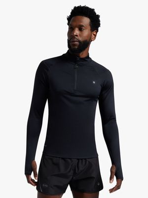 TS Mens Dri-Tech® 1/4 Zip Black Funnel Sweat