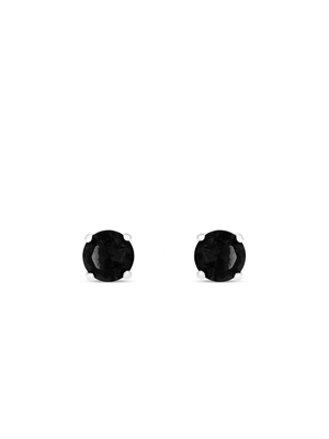 Sterling Silver Black Cubic Zirconia Stud Earrings