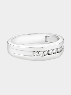 Sterling Silver 0.25ct Lab Grown Diamond Channel Ring
