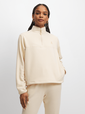 Women's APX Natural 1/4 Sleeve Polar Fleece Top