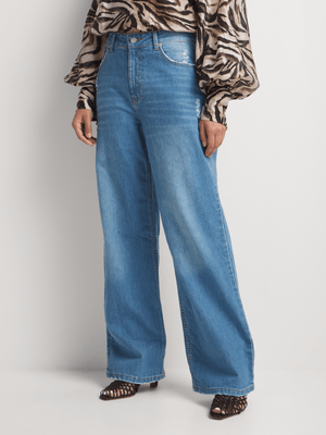 FF Denim Straight Wide Jeans