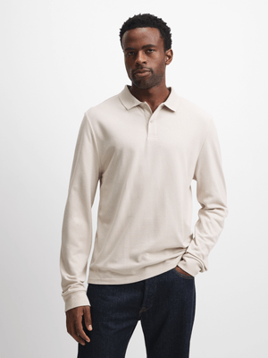 Exact Men's Natural Long Sleeve Golfer