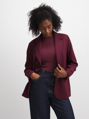 Jet Women's Maroon Blazer