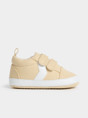 Jet Infant Boys Natural/White Velcro Sneakers