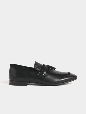 Markham Men's Textured Black Loafer