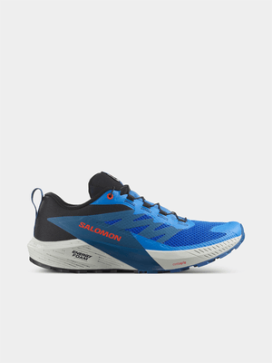 Salomon Mens Sense Ride 5 Blue/Black Trail Running Shoes