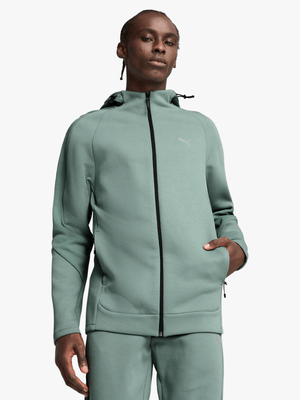 Puma Mens Evostripe Zip Through Green Moon Hoodie