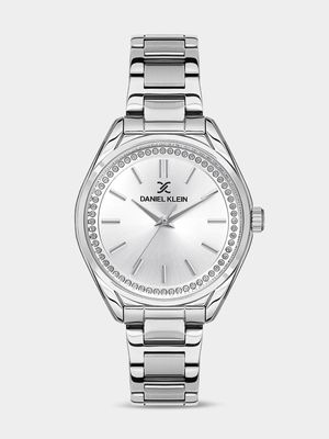 Daniel Klein Silver Plated Stainless Steel Bracelet Watch