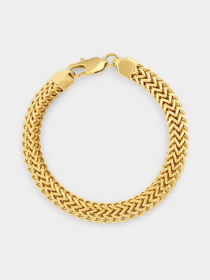 Gold Plated Stainless Steel Wheat Bracelet