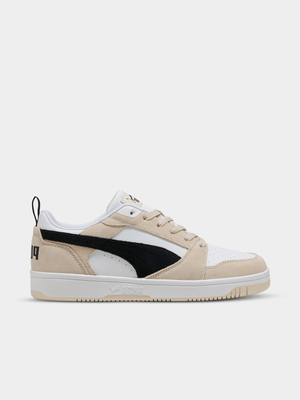 Mens Puma Rebound V6 Low SD Natural/White Sneaker