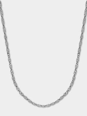Sterling Silver Twisted Singapore Necklace