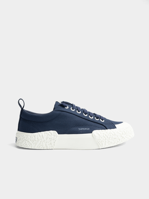 Women's Superga 2660 Big Bumpers Canvas Navy/White Sneaker