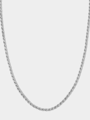 Sterling Silver Sparkling Rope Necklace