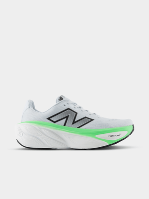 New Balance Mens Fresh Foam X More v5 White/Green Running Shoes