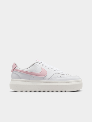 Nike Womens Court Vision Alta White/Pink Foam Sneakers