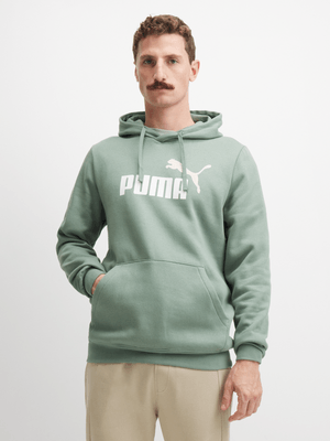 Puma Mens Essential 2 Colour No.1 Logo Green Moon Hoodie