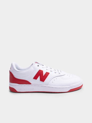 Mens New Balance BB80 V1 White/Red Sneaker
