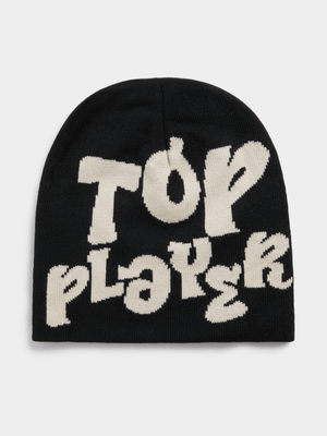 Jet Teen Boys Black Graffiti Beanie
