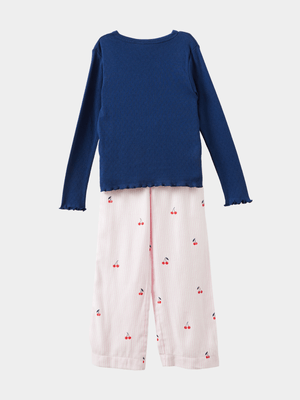 Cotton On Kids Pink Leah Long Sleeve Pyjama Set