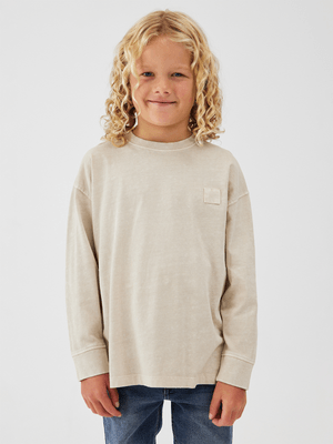 Cotton On Kids Beige Boy The Essential Long Sleeve T-shirt