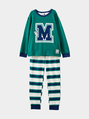 Cotton On Kids Green Boy Long Sleeve Miffy Pyjama Set