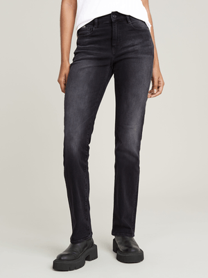 G-Star Women's Strace Straight Black Jeans