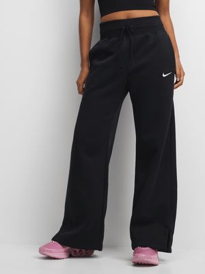 Nike Women's Nsw Phoenix Fleece Black Wide-Leg Sweatpants