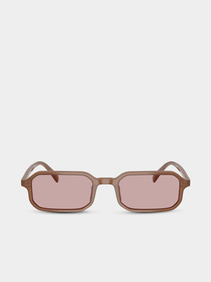 Emporio Armani Shiny Opaline Light Brown 54 Sunglasses