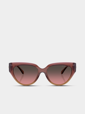 Michael Kors BOCA RATON Dusty Rose Light Brown 55 Sunglasses