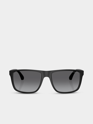 Emporio Armani Rubber Black & Grey 56 Sunglasses