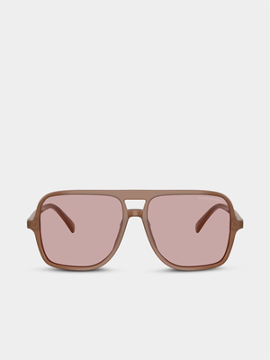 Emporio Armani Shiny Opaline Light Brown 57 Sunglasses