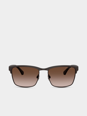 Emporio Armani Matte Brown 56 Sunglasses