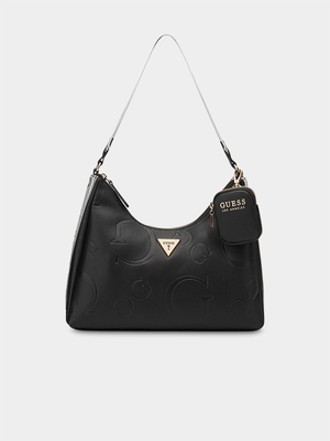 Women's Guess Black Emerie Shoulder Handbag