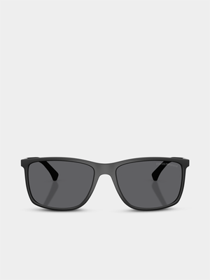 Emporio Armani Rubber Black 58 Sunglasses
