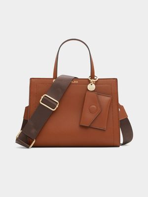 Women's Aldo SINCERELY Brown Satchel Bag