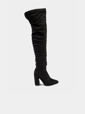 Women's Madison Black Portia 3 Over The Knee Boots
