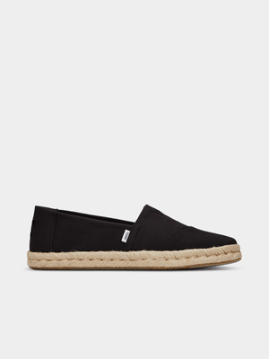 Women's TOMS Black Alpargata Rope 2.0 Espadrille