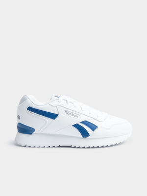 Mens Reebok Glide Ripple Clip White/Blue Sneaker