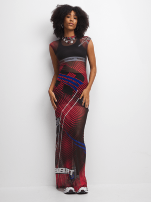 Redbat Athletics Women's Motorsport Maxi Sheer Dress