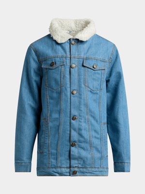 Jet Older Boys Denim Sherpa Jacket