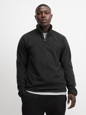 Mens APX Black 1/4 Zip Polar Fleece