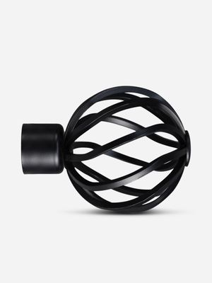32mm Twist Finial Black