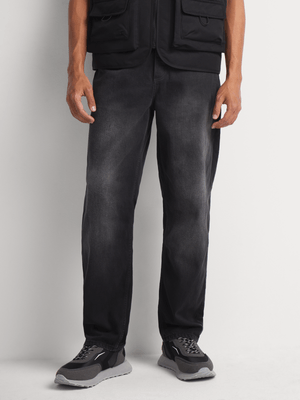 Men's Relay Jeans Loose Black Denim