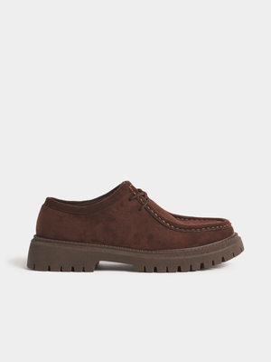 The FIX Women's Brown Chunky Lace Up Manstyle